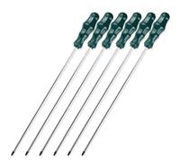 TOATELU Lot de 6 tournevis longs Torx magnétiques : lame 400 mm, poignée en plastique (T15, T20, T25, T27, T30, T40)
