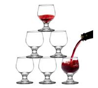 TOATELU Lot De 6 Verres à Liqueur, Mini Verre à Brandy 100ml, Lot de 6 Verres à Cognac Parfaits Pour la Maison, Les Restaurants et Les FêTes, Passent au Lave-Vaisselle
