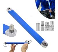 TOATELU Pro Zero Offset Extension Wrench Clé d'extension avec adaptateur d'entraînement 1/2", 1/4" et 3/8", clé d'extension Zero Offset multifonction pour réparation de voiture et de maison