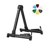 TOATELU Support de Guitare Universel Pliable et Portable - Pour Acoustique et Électrique - Avec 6 Médiators