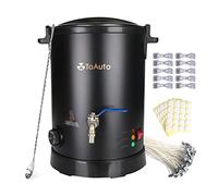 TOAUTO Fabrication de bougies, conteneur de fonte de cire électrique contient 8L de cire fondue avec noyau chauffant, bec et design de fond pour entreprise commerciale de bougies