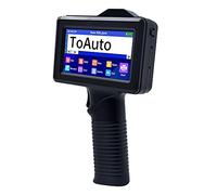TOAUTO Pistolet d'imprimante à Jet d'encre Portable Intelligent avec écran Tactile LED de 5,6 Pouces à séchage Rapide pour Code, Date, étiquette, Industrie, Design à la Maison