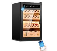 ToayNia Cave à cigares électrique Intelligente, Cave à cigares à température et humidité constantes, avec contrôle par Application, Cave à cigares en Bois de cèdre 60C