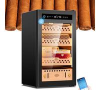 ToayNia Cave à cigares Intelligente à température et humidité constantes, Cave à cigares électrique, Cave à cigares en Bois de cèdre, Cave à cigares refroidissante, pour la Maison et Le Bureau 70C
