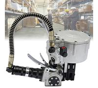 ToayNia Cercleuse pneumatique intégrée en Acier, Presse à balles thermofusible pneumatique, tendeur et scelleuse Robuste, banderoleuse Manuelle en métal de Type Kz19/32