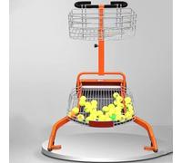 ToayNia Ramasseur de balles de Tennis Portable, Panier de récupération Automatique de balles de Tennis avec Roue rotative, Grande capacité de 290 balles, ramassage à défilement Fluide Orange