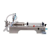 ToayNia Remplisseuse pneumatique de liquides, remplisseuse quantitative Horizontale à tête Unique ou Double, Distributeur de liquides, Semi-Automatique SingleHead-5-100ml