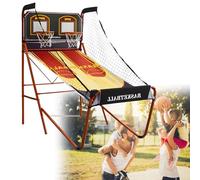 ToayNia Support De Machine De Tir De Basket-Ball Pliable Double pour La Maison, Machine De Tir De Basket-Ball À Double Notation Électronique, pour Tous Les Amateurs De Sport B