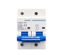 TOB1Z-125 Disjoncteur solaire 2P DC 1000VDC Mini MCB, 10kA Courbe C Rail DIN 35mm Interrupteur principal 80A 100A 125A pour combinateur PV(100A)