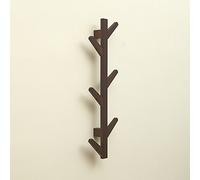 Tobaling Porte Manteau Mural Vertical en Bambou en Forme d’Arbre avec 6 Crochets pour Entrée Salon Chambre (Brun)