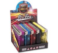 Tobaliq Lot de 50 briquets électroniques jetables en plastique avec allumage piézo électronique