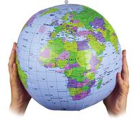 Tobar - 07734 - Globe terrestre gonflable, 28 cm, Bleu