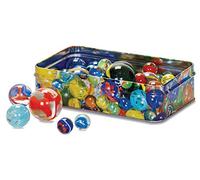 Tobar - 15237 - Boîte métalique décorée avec 60 billes assorties, Modèles et Couleurs Assortis