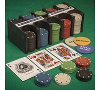 Tobar - 21974 - Set de jeu de poker avec jetons, cartes et tapis