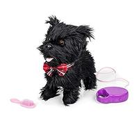 Tobar - 28779 - Peluche animée chien noir scotty à promener, collection Animigos