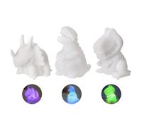Tobar Dinosaure Dino LED Lampes de nuit à changement de couleur, set de 3, multicolore