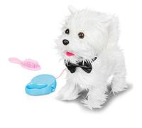 Tobar Peluche animée 28778 Chien Westie blanc à promener Collection Animigos