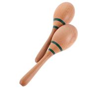 TOBBOMEY 1 Paire Maracas Bois pour Garçon Fille Instrument de Percussion Éducatif pour Développement Musical et Sensoriel pour Classe Activités de Prématernelle
