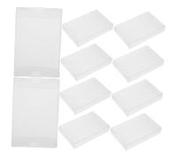 TOBBOMEY 10 pièces Boîte de Rangement pour Cassettes Audio Plastique Transparent Étui Étanche et Empilable Protège-Cassettes Compact et Portable pour Maison Voyages PVC Fils