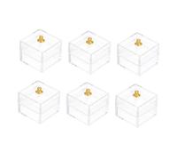 TOBBOMEY 10 Pièces Boîte Miniature Transparente pour Rangement de Bonbons Présentoir Plastique Déformation pour Maison de Poupées Organisateur Miniature pour Décoration et Collection
