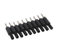 TOBBOMEY 10 pièces Connecteur Audio Mâle à Souder Contacts Anneaux Stéréo Jack de Remplacement pour Réparation Câble Écouteurs Filaires Casque Micro