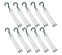 TOBBOMEY 10 pièces Crochets Suspendus pour Pots de Fleurs Vert Rotatif Crochets Plastique pour Jardinière Extérieure Supports Robustes pour Plantes Suspendues Adaptés Balcon et Jardin