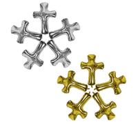 TOBBOMEY 10 Pièces Cross Foil Balloons Set For Baptism And Christmas Metallic Religious Party Decorations With God Bless Design Easy Inflation For Communion And Christening Celebrations