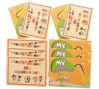 TOBBOMEY 10 Pièces Livret Anglais pour Enfants Livret Portable pour Enfants Tableaux De Bord à Lire Cartes De Lecture D'enregistrement Quotidien Cahier pour Enfants Colorful Papier