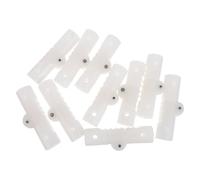 TOBBOMEY 10 Pièces Lot de 10 Connecteurs Pliables en Plastique Blanc pour Support Autoportant de Bassin, Articulation à Charnière en L pour Cadre de Seau de Bain, Accessoires Robustes
