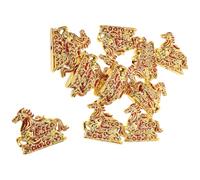 TOBBOMEY 10 Pièces Pendentifs Chevaux Chinois Lot de Charms Chanceux pour Année du Cheval Breloques Mignonnes pour Création de Bijoux Décoration Feng Shui