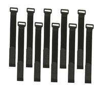 TOBBOMEY 10 pièces Sangles de Course à Trois Pattes Nylon Noir avec Boucle pour Jeux Extérieur Attaches Réutilisables pour Bundling et Fixation Sécurisée