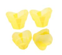 TOBBOMEY 100 Pièces Caissettes Papier Cuisson Lotus Résistantes Chaleur Antiadhésives pour Cupcakes Muffins Jaune pour Pâtisserie Fête