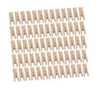 TOBBOMEY 100 Pièces Mini Pinces Naturel pour Photos et Notes Clips Photo pour Décoration Maison Bureau Accessoires Scrapbooking et Mémos