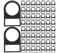 TOBBOMEY 100 pièces Push Button Label Boards With Buckle Frame For Electrical Distribution Box Plastic Signal Light Switch Notice Signs Compatibility And Easy Installation