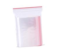 TOBBOMEY 100 Pièces Sachets Refermables Transparente Lot de Sac Rangement Alimentaire et Objet Réutilisable Sac Zip Auto-scellant pour Bijoux Bonbons Bricolage et Stockage Quotidien