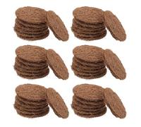 TOBBOMEY 100 Pièces Tapis de Nidification en Fibre Naturelle de Noix Tapis Respirant pour Nid de Pigeon et Perroquet Coussin de Nid Ronde en Fibre Végétale pour Élevage et Protection des