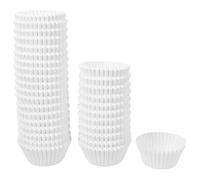 TOBBOMEY 1000 Caissettes à Cupcakes en Papier Blanc Moules à Muffins Décoratifs Jetables Supports à Cupcakes pour Pâtisserie Cuisson et Fêtes