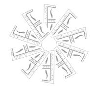 TOBBOMEY 10pièces Règle à Sourcils Professionnelle Pour Dessin Précis Et Mesure Outil De Dessin Pour Femmes Et Tatouage Éphémère