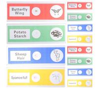 TOBBOMEY 12 Lames de Microscope Préparées avec Spécimens Colorés pour Garçon et Filles et Adultes Lames en Matière Plastique Portables pour L’Enseignement de Microbiologie et Activités