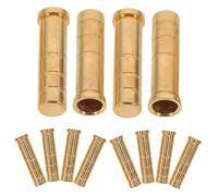 TOBBOMEY 12 Pièces Archery Brass Insert Screw-in Arrow Bushing Heavy Threaded Connector for Target and Hunting Shafts