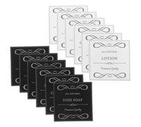 TOBBOMEY 12 pièces Étiquettes Autocollantes Imperméables pour Pots de Salle de Bain Étiquettes Voyage pour Bouteilles Lotion Distributeur pour Organisation et Identification