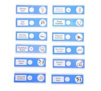 TOBBOMEY 12 pièces Lames de Microscope Préparées Plastique pour Garçon Fille Échantillons Animaux avec Étiquettes Intégrées pour Études Scientifiques