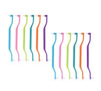TOBBOMEY 12 pièces Lot Brosses Dents pour Petits Chiens et Chats Double Tête Souple Brosse Interdentaire Légère Nettoyage Tartre et Mauvaise Haleine Soins Oraux Adaptés Aux Petits Animaux