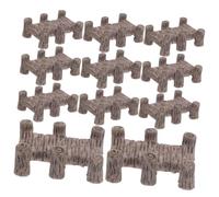 TOBBOMEY 12 pièces Miniature Resin Garden Bridge Set Micro Landscape Decor for DIY Crafting Smooth Surface Vintage Style Mini Ornament