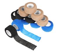 TOBBOMEY 12 rouleaux Bandes Auto-adhésives Élastiques pour Poignet Sports Couleurs Bleu Noir Respirantes et Stables Protection pour Basket Football et Activités Extérieures