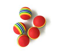 TOBBOMEY 12pièces Jouet Balle Arc-Ciel Eva Jouets Interactifs pour Chiens Et Chiot Lot de Balles sans Danger pour Animaux