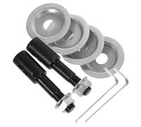 TOBBOMEY 2 ensembles Adaptateur Arbre pour Touret Meuler Extension Broche Acier pour Meuleuse de Polissage et Fixation Disque Meuler Accessoires Durables pour Bricolage et Réparation