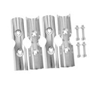 TOBBOMEY 2 Ensembles Connecteurs de Tringle INOX avec Douilles Combinées et Boulons Supports Réglables pour Penderie Salle de Bain et Buanderie Lot de Résistants et Antirouille