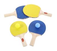 TOBBOMEY 2 Ensembles Set de Tennis de Table Garçon Fille Débutants Caoutchouc Contrôle Amélioré Balles avec de Rangement Portable pour Jeux Intérieurs et Extérieurs