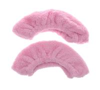 TOBBOMEY 2 Paires Protections Réglables pour Patins à Glace Garçon Fille Housses Élastiques Absorbantes Peluche Protège Lames XL pour Patins Hockey et Patinage Artistique Lot de Rose